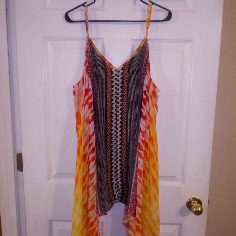 Ashley Stewart Plus Size Asymmetric Tank v Neck